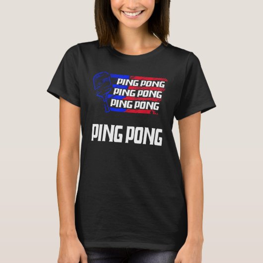 T-shirt Ping pong Drapeau US Man Ping pong (Devant)