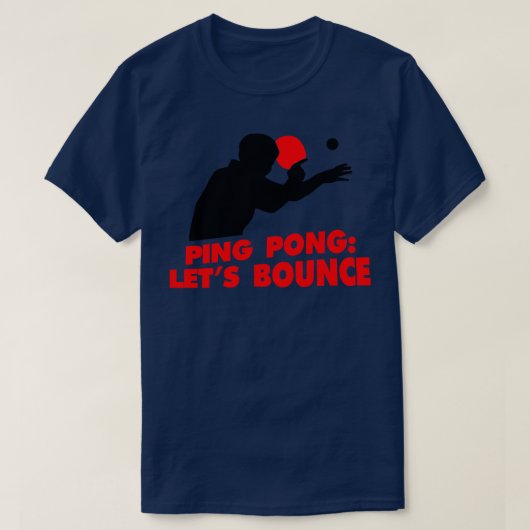 T-shirt Ping Pong Lance Bounce rouge (Design devant)