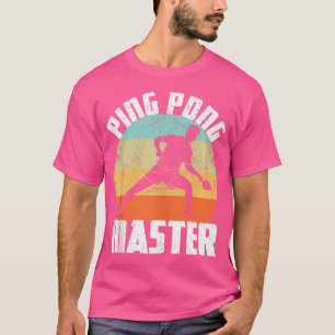 T-shirt Ping Pong Master Table Tennis Lecteur Fan P Vintag