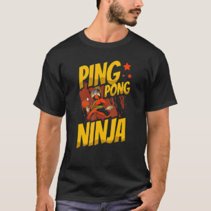 T-shirt Ping Pong Ninja Padda Sport Tennis De Table