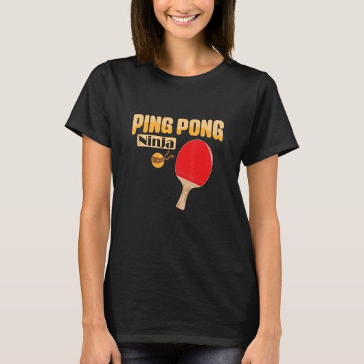T-shirt Ping Pong Ninja Table Tennis Ladle (Devant)