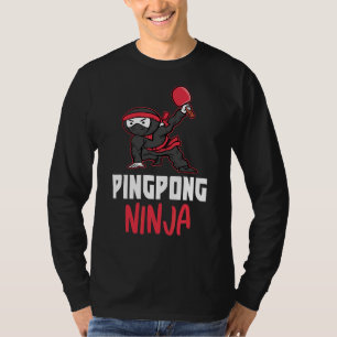 T-shirt Ping Pong Ninja Table Tennis Table Paddleball Joue