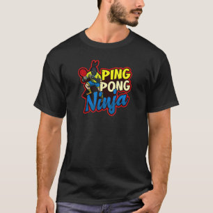 T-shirt Ping Pong Ninja Tennis De Table