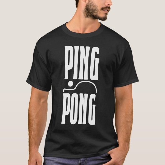 T-shirt Ping Pong Outfit Table Tennis Racket Ping Pong (Devant)