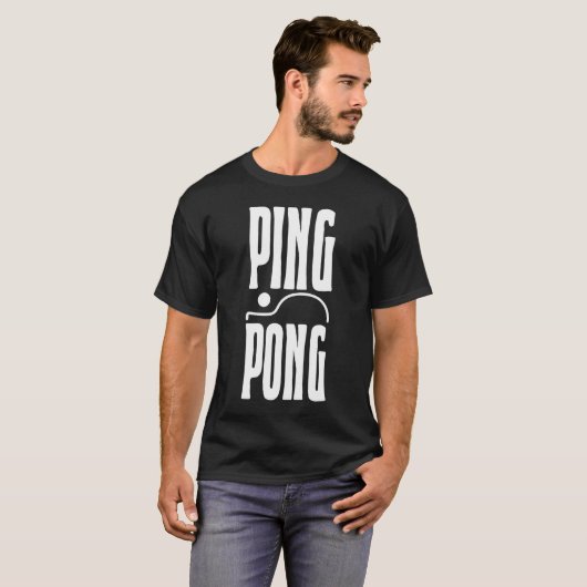 T-shirt Ping Pong Outfit Table Tennis Racket Ping Pong (Devant entier)