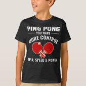 T-shirt Ping Pong Player Table Tennis (Devant)