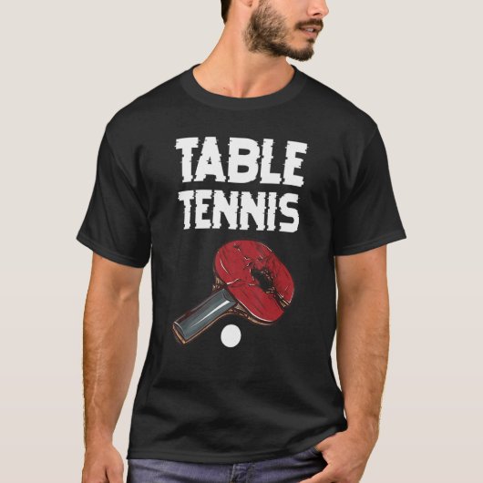 T-shirt Ping Pong Power Table Tennis Bat (Devant)