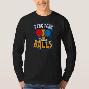 T-shirt Ping Pong Prend Des Ballons Tennis De Table