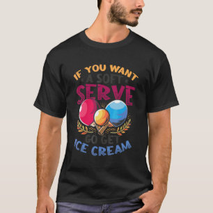 T-shirt Ping Pong Soft Sert Go Obtenir Crème Glace Table T