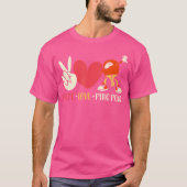 T-shirt Ping Pong Table Tennis Paddle Peace Love Ping Pong (Devant)