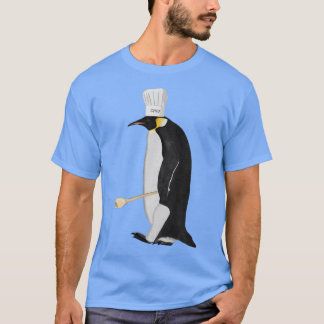 T-shirt Pingin Cuisine Chef Casquette Cuisine Drôle Oiseau