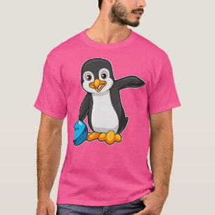 T-shirt Pingouin à Bowling avec Bowling ball 1