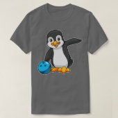 T-shirt Pingouin à Bowling avec Bowling ball 2 (Design devant)
