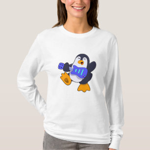 T-shirt Pingouin à Musique avec Guitare