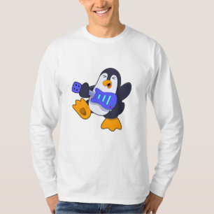 T-shirt Pingouin à Musique avec Guitare