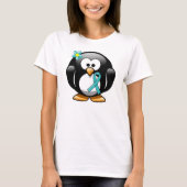 T-shirt Pingouin à ruban turquoise (Devant)