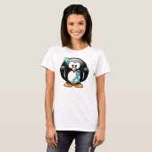 T-shirt Pingouin à ruban turquoise (Devant entier)