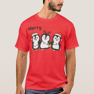 T-shirt Pingouin animaux de Noël mignons pingouins