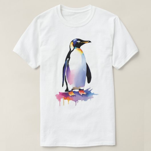 T-shirt Pingouin Aquarelle (Design devant)