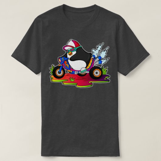 T-shirt Pingouin as Biker (Design devant)