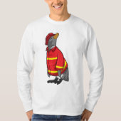 T-shirt Pingouin as Firefighter with Helmet (Devant)