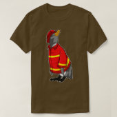 T-shirt Pingouin as Firefighter with Helmet (Design devant)