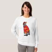 T-shirt Pingouin as Firefighter with Helmet (Devant entier)