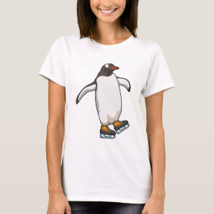 T-shirt Pingouin at Ice skating with Ice skates