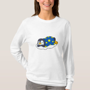 T-shirt Pingouin au coucher avec couverture