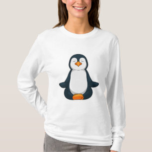 T-shirt Pingouin au Yoga Fitness en Assis