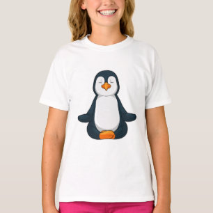 T-shirt Pingouin au Yoga Fitness en Assis