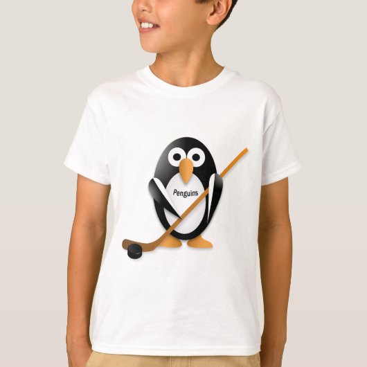 T-shirt Pingouin avec bâton de hockey (Devant)