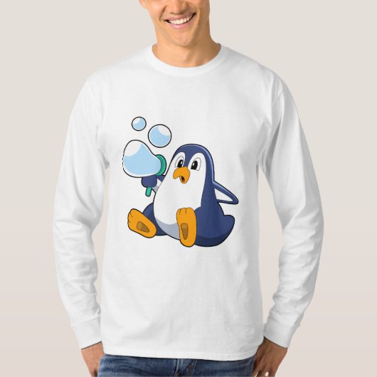 T-shirt Pingouin avec bulles de savon.PNG (Devant)