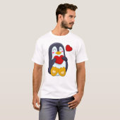 T-shirt Pingouin avec coeur (Devant entier)