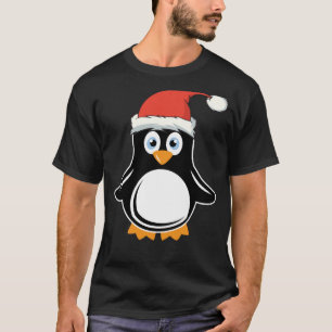 T-shirt Pingouin avec le chapeau de Santa