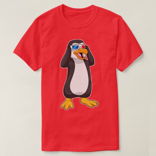 T-shirt Pingouin avec lunettes (Design devant)