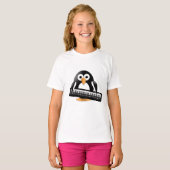 T-shirt Pingouin avec piano (Devant entier)