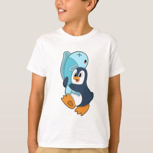 T-shirt Pingouin avec poisson