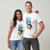 T-shirt Pingouin avec poisson (Unisexe)
