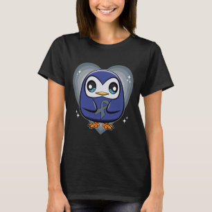 T-shirt Pingouin avec Ribbon World Dyslexie Sensibilisatio