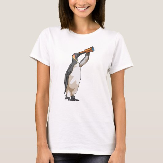 T-shirt Pingouin avec télescope (Devant)
