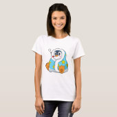 T-shirt Pingouin avec thermomètre clinique (Devant entier)