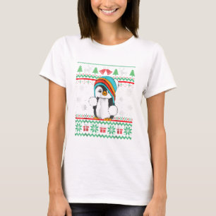 T-shirt Pingouin avec un pyjama de Noël moche