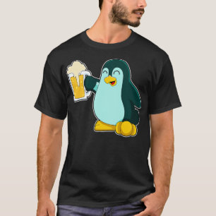 T-shirt Pingouin avec verre de bière