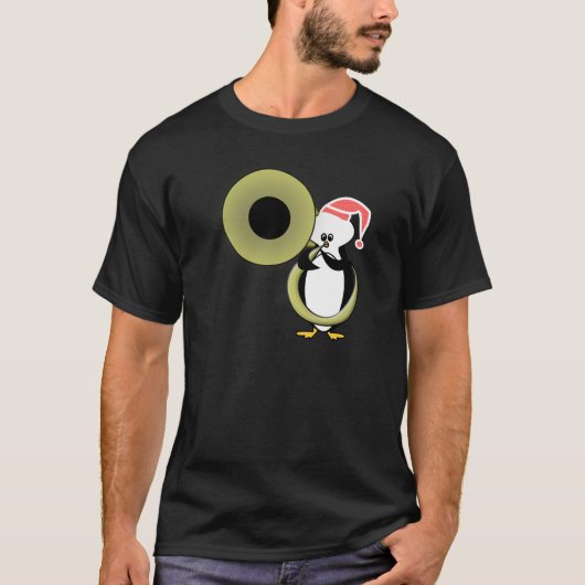 T-shirt Pingouin bébé avec Tuba (Devant)