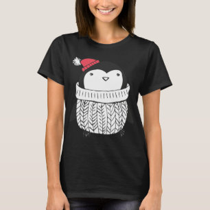 T-shirt Pingouin bébé mignon de Noël en Turtleneck Sweater