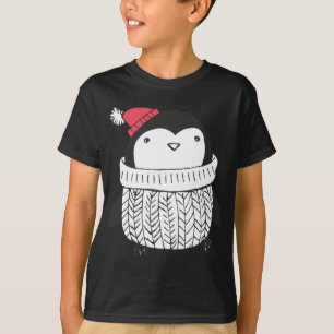 T-shirt Pingouin bébé mignon de Noël en Turtleneck Sweater