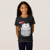 T-Shirt Pingouin bébé mignon de Noël en Turtleneck Sweater (Devant entier)