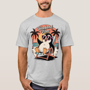 T-shirt Pingouin Chill - Vibes du week-end