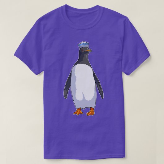 T-shirt Pingouin comme marin avec Casquette (Design devant)